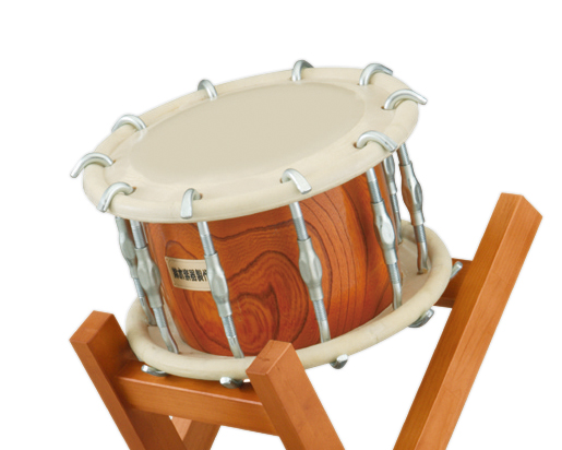 担ぎ太鼓 締太鼓 和太鼓 天然皮革 ストラップ付き中古品② 締太鼓