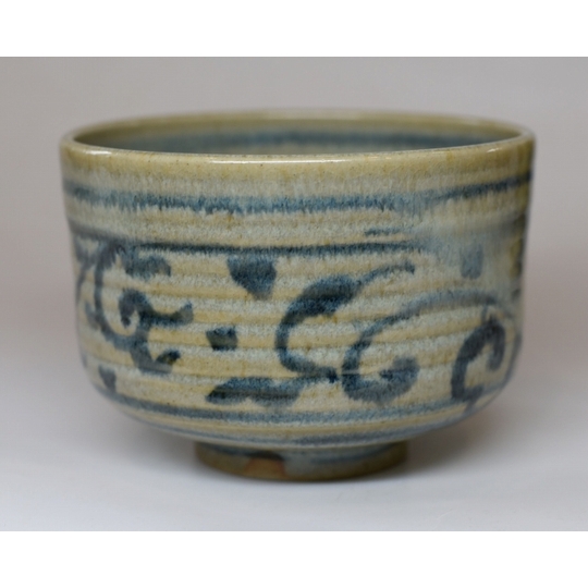 抹茶茶碗 膳所焼 岩崎新定 茶道具】抹茶茶碗 膳所焼茶碗 先代 岩崎新