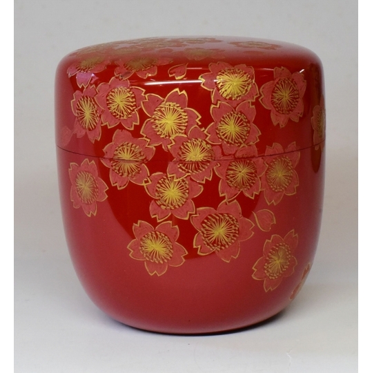 朱中棗 桜蒔絵 山中 中村 宗悦作 すいぎょく園｜創業百年、お茶の