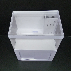 海水等に】450 キューブ アクリル オーバーフロー水槽セット 大型水槽