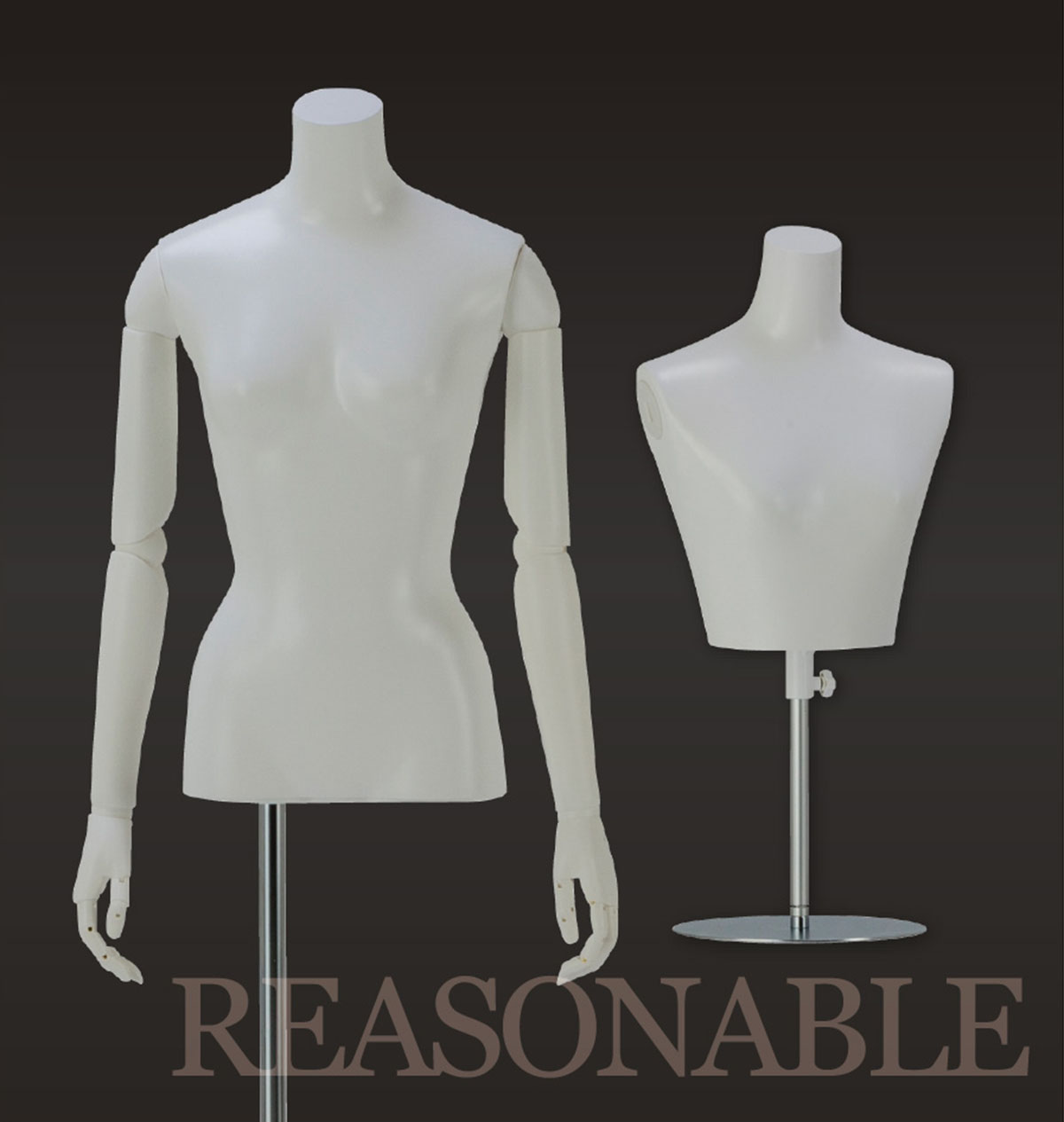 sun エコボディ トルソー マネキン 女性用 ライン入り パーツ説明