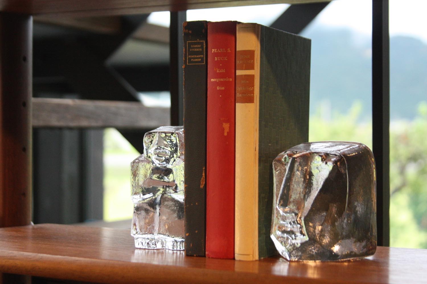 Erik Hoglund/エリックホグラン/ガラス/ブックエンド/レア 顔