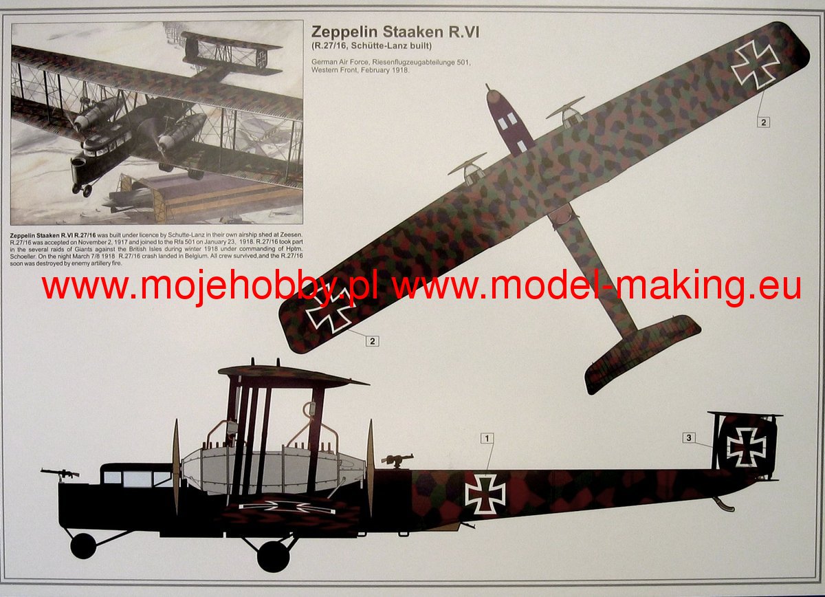 未組立】 RODEN製 Zeppelin Staaken R.VI (ツェッペリン・シュターケン