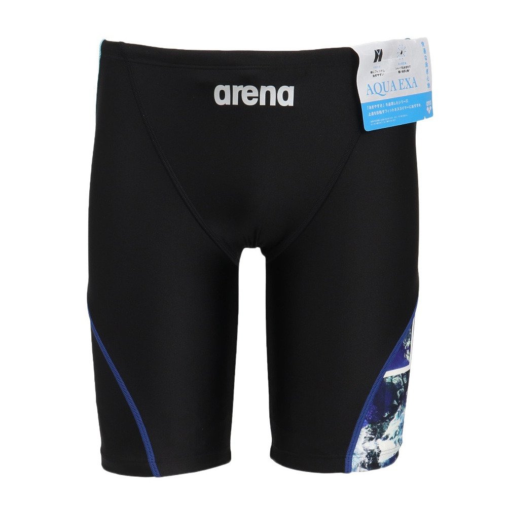 アリーナ（ARENA）（メンズ）フィットネス水着 水泳 黒×青 M-3Lサイズ