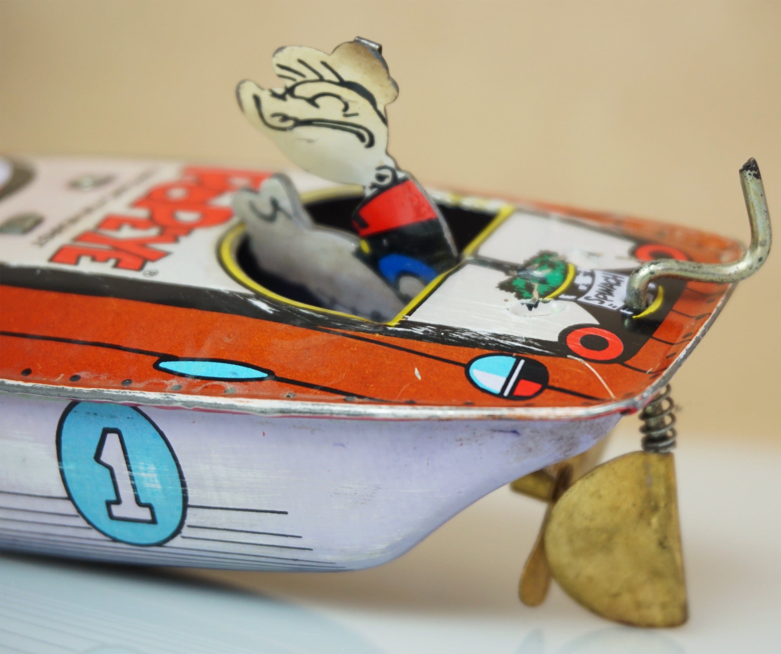 希少 ポパイ TIN SPEEDBOAT ボート ブリキ 希少 ポパイ TIN SPEEDBOAT