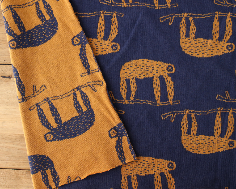 maffon リバーシブル・ジャガードニット なまけもの [M便 1/4]の通販