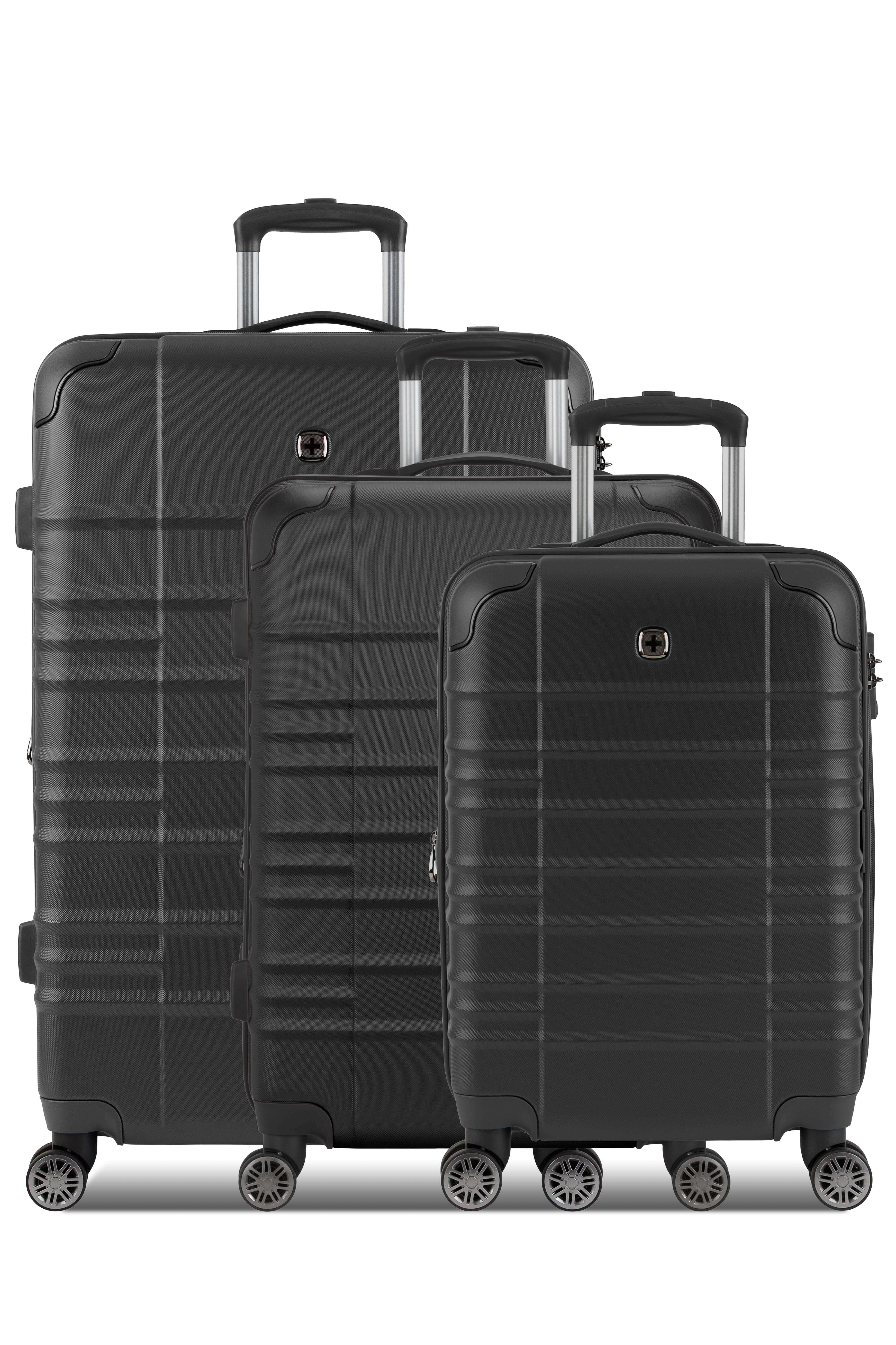 SWISSGEAR Cascade II 3-Piece Spinner Set in Limited Edition Black