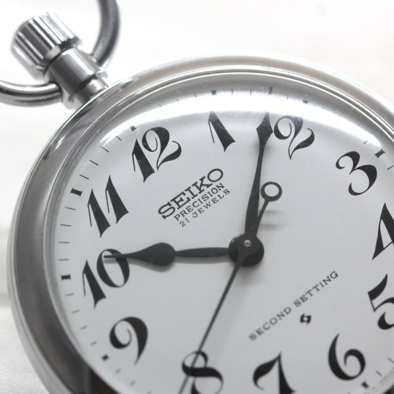 昭和の機械式セイコー鉄道時計/21石/19seiko-1264 – 正美堂時計店