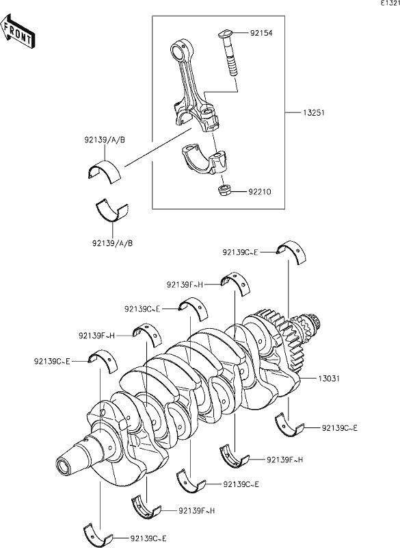 Powersports Kawasaki - ZX400 (Ninja ZX-4R) 2024 - 8 Crankshaft
