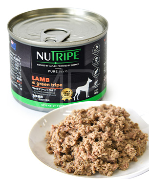 ニュートライプ DOG ピュア サーモン&グリーントライプ缶 185g