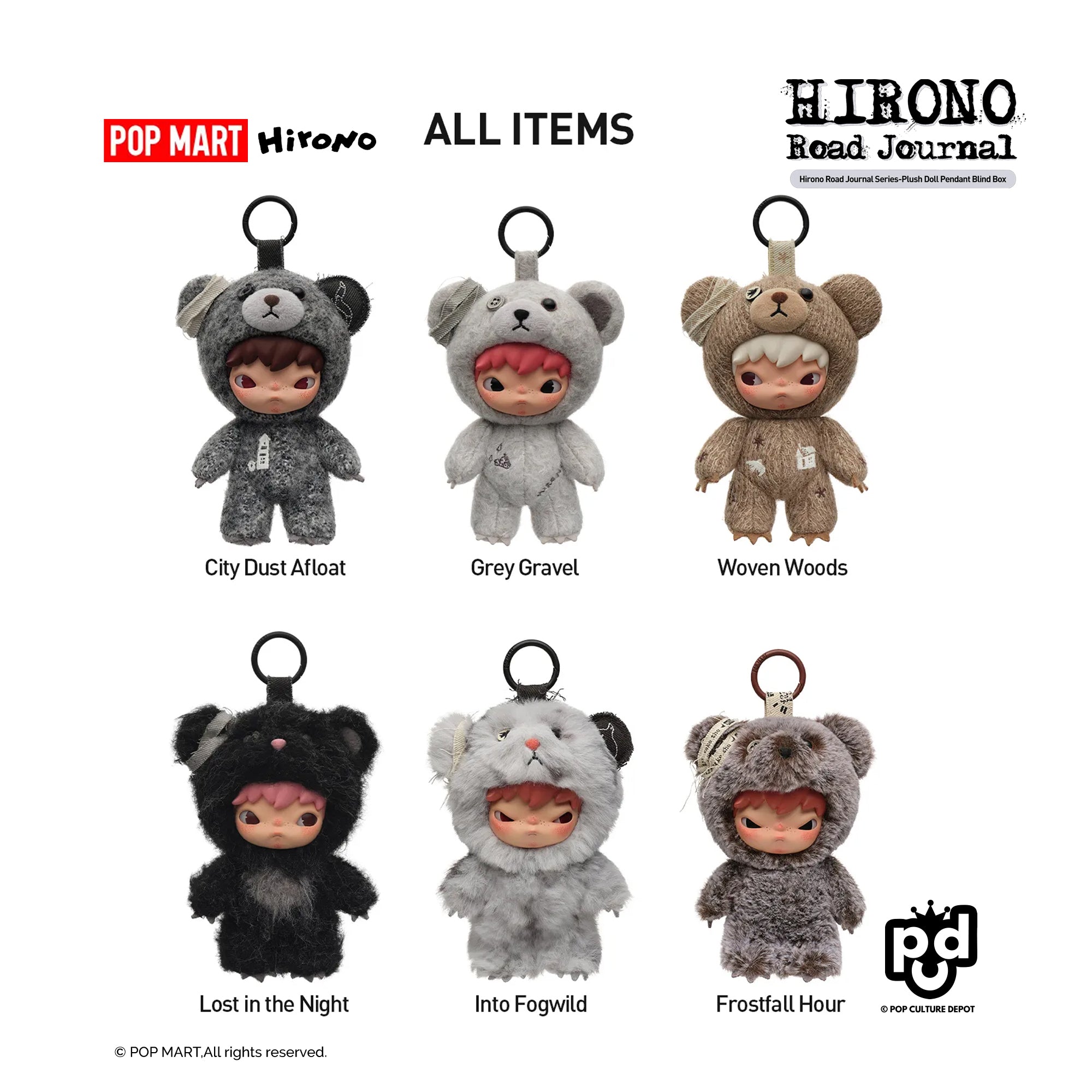 Hirono Road Journal Series – Plush Doll Pendant Blind Box – POP