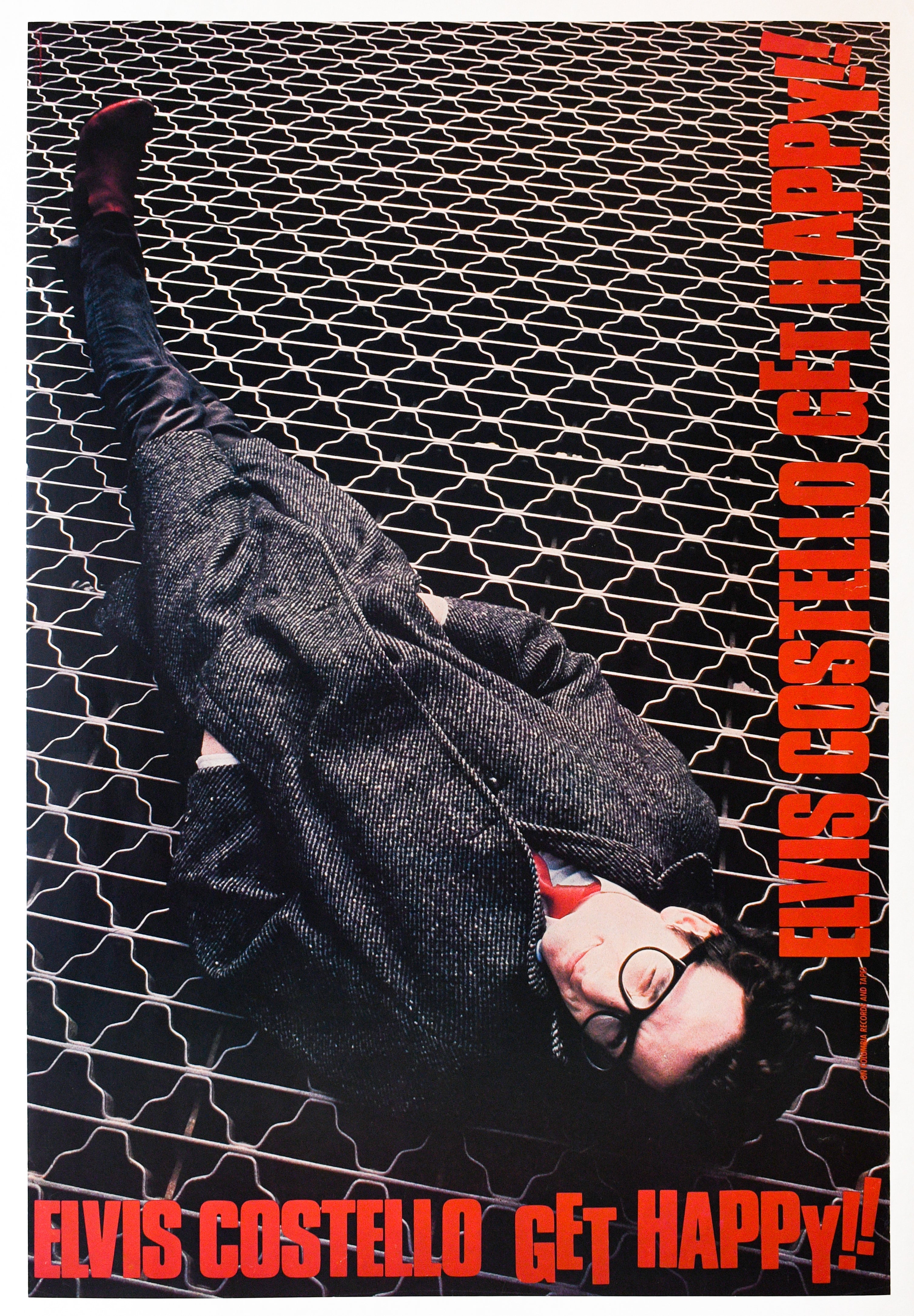 Original Vintage 1980 Elvis Costello Get Happy Poster