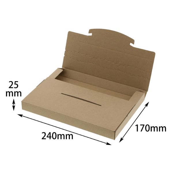 紙製発送資材 ラクポスBOX 265-25 クラフト バラ出荷 HEIKO(シモジマ
