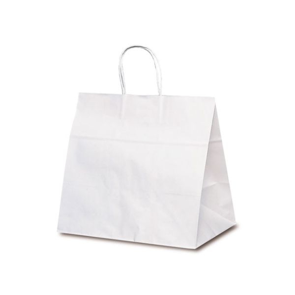 紙手提袋 1198 自動紐手提袋 T-11W 白無地 ベルベ | テイクアウト容器