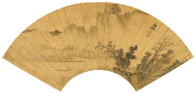 古い 中国美術 南画 扇 扇子 七件 肉筆 まとめて(K-A753)