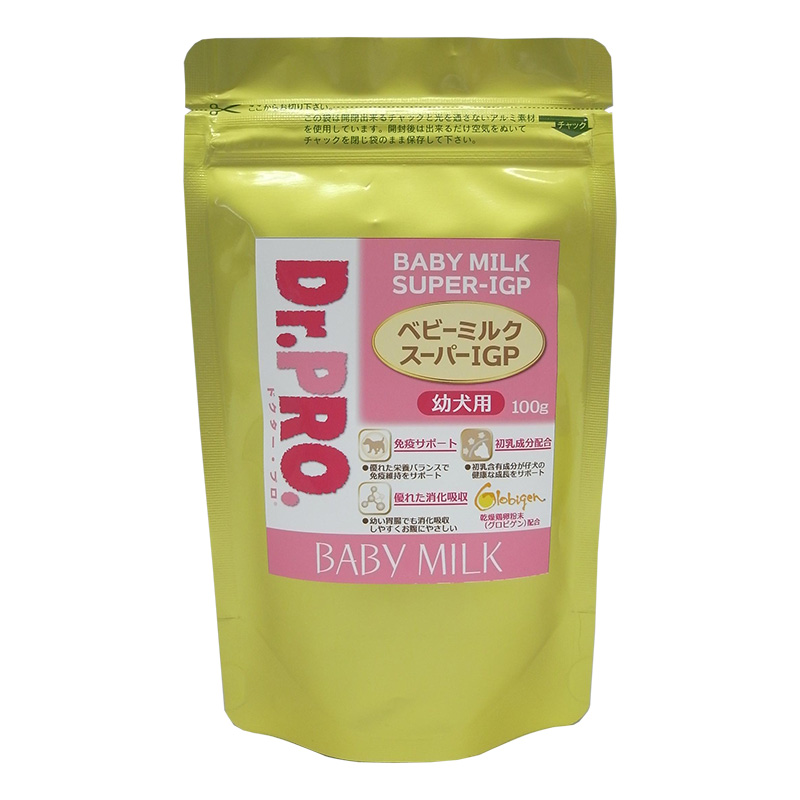 ニチドウ Dr.PRO ベビーミルク スーパーIGP 幼犬用 100g 犬用フード