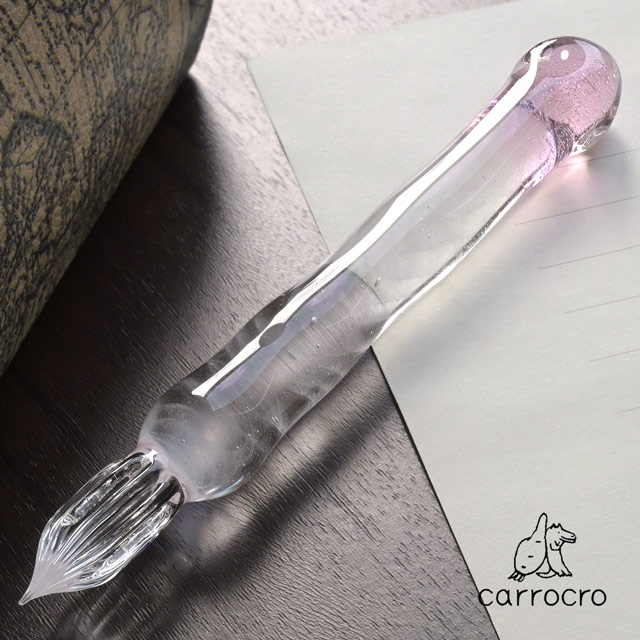 即日出荷OK】きゃろくろガラス工房 ガラスペン 名残の雪《花》 | ペン