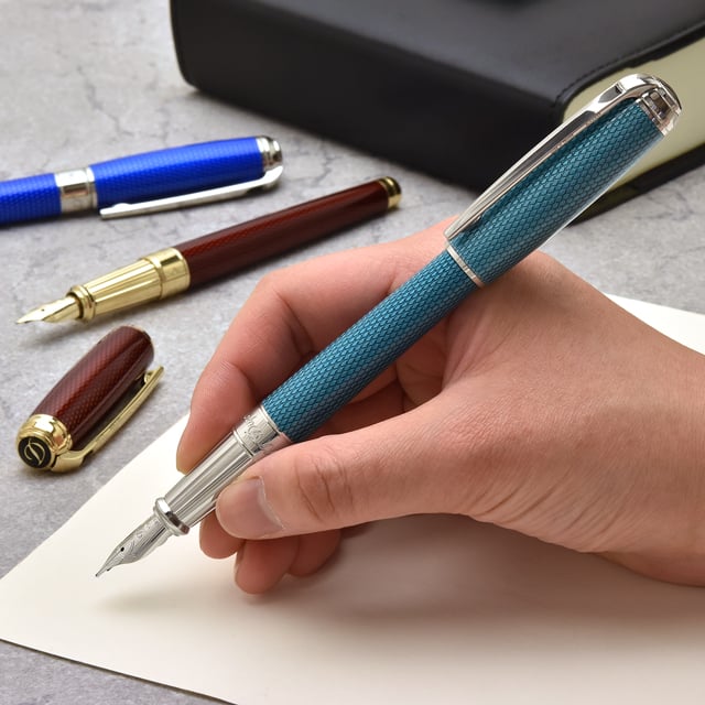 S.T Dupont エス・テー・デュポン 万年筆 New ラインD ラージ ギヨシェ