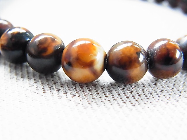 アンティーク風焼き付け瑪瑙・天珠用ビーズ8.0-7.5mm - パーフェクト