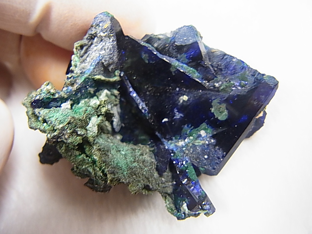 ナミビア・ツメブ産アズライト＆マラカイト原石 19.5g - パーフェクト