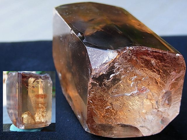 フィンランド産天然シェリーカラートパーズ原石209.1g - パーフェクト