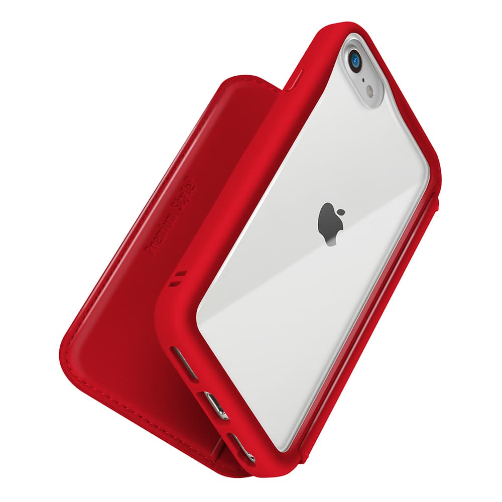 iPhone SE/8/7/6s/6用 ガラスフリップケース レッド｜株式会社PGA