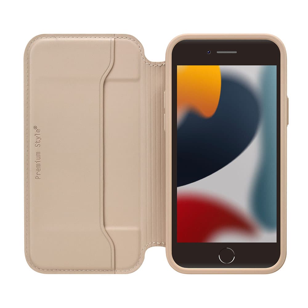 iPhone SE 第3世代 ガラスフリップケース [ベージュ]｜株式会社PGA