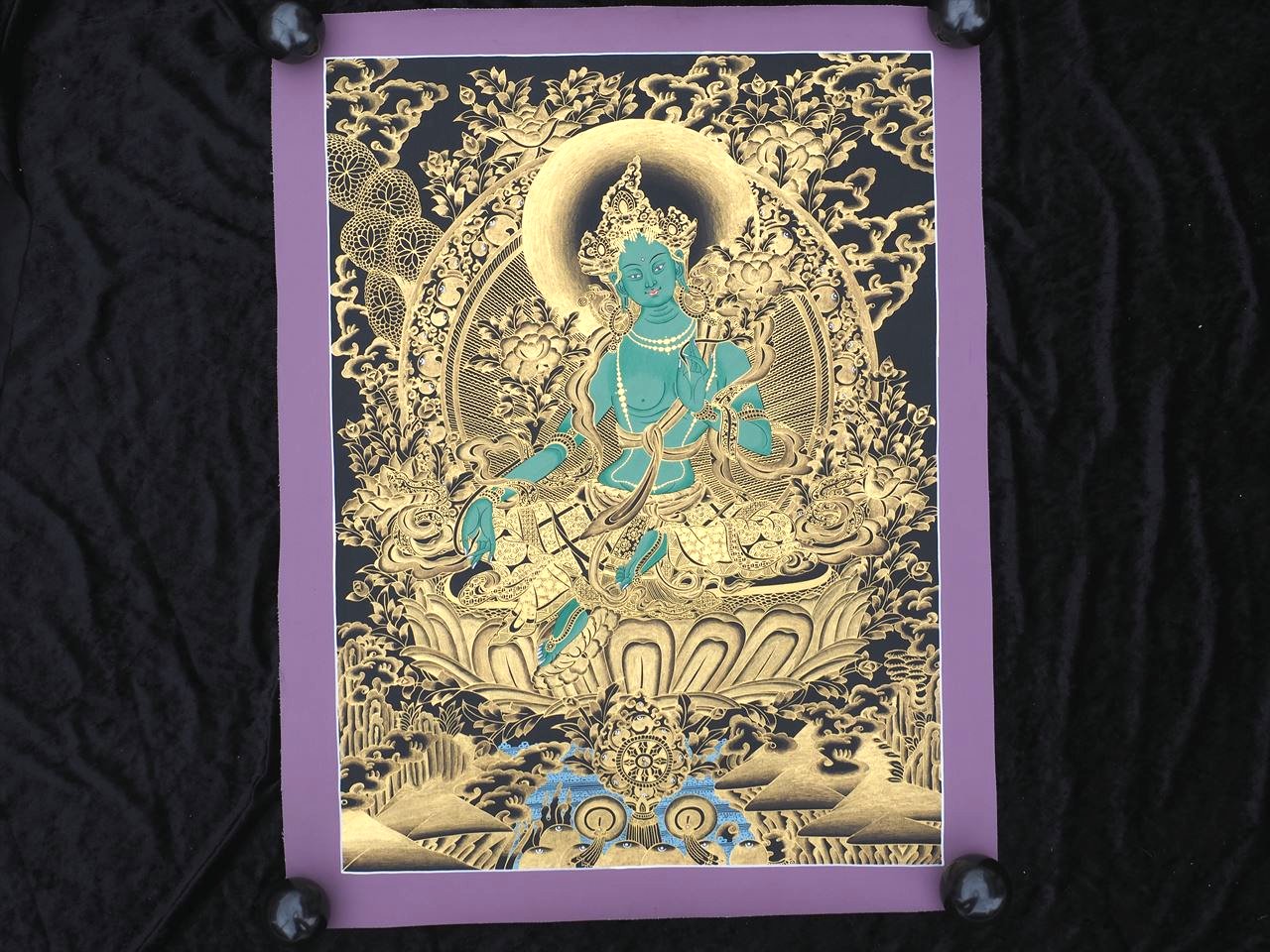 ◇現地より直送！職人による肉筆◇貴重な本物・曼荼羅（マンダラ