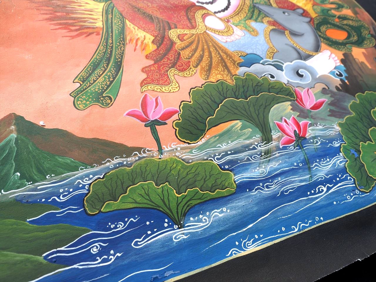 ◇現地より直送！職人による肉筆◇貴重な本物・曼荼羅（マンダラ