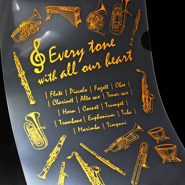 A4 クリアファイル 《 Wind 》 3枚セット 125605 音楽雑貨