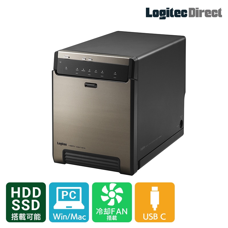 Type-C対応 HDDケース 3.5インチ 2.5インチ SSD 4BAY 外付 RAID機能