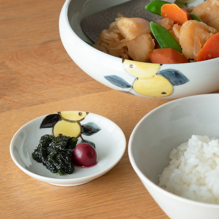 徳永遊心窯 色絵みかん 3寸皿 | 食器と料理道具の専門店「プロキッチン」