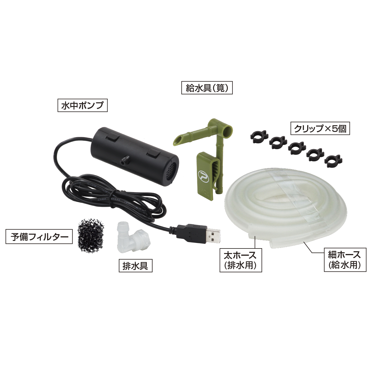 Mini Slim 2000 水中ポンプ USB ZKSJ Mini-Aquariumpumpe