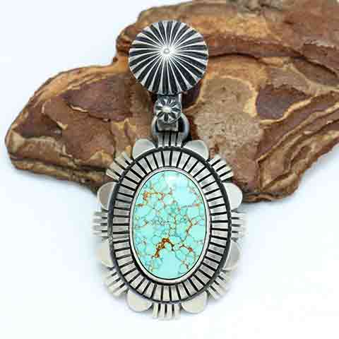 最終 デルバートバンデバー ペンダントトップ ブルージェムターコイズ