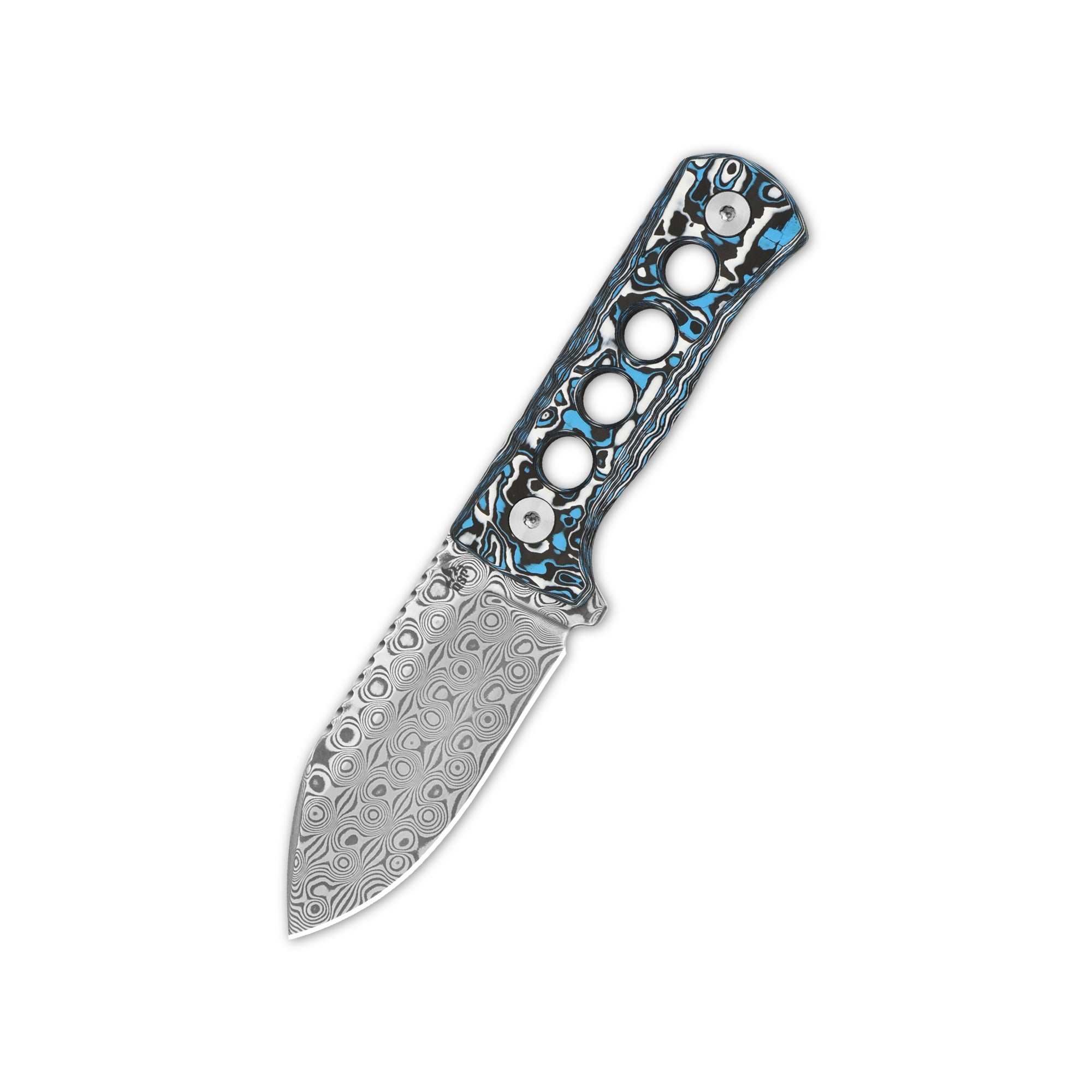 Canary Neck Knife | Damascus | Carbon Fiber – QSP KNIFE
