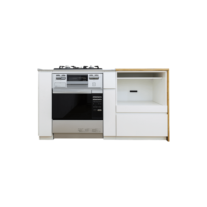 木天板キッチンⅡ型 壁付けコンロ側 オーブンタイプ W1540～1990 | KB