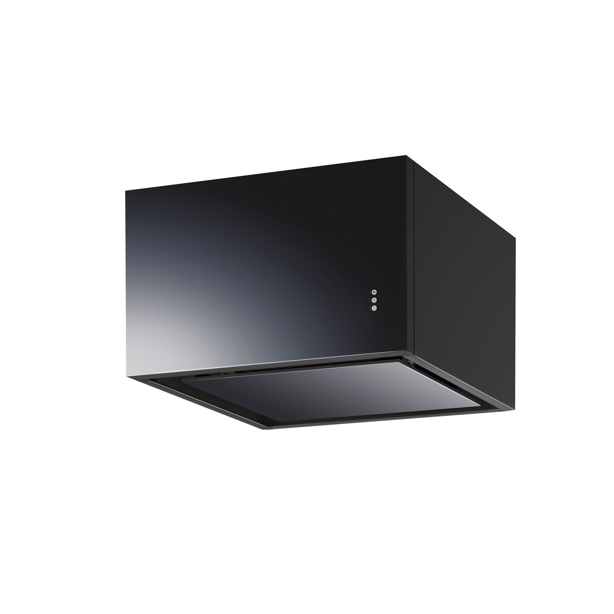 キューブ型レンジフード 照明なし W600×H400 ブラック | KB-KC019-04