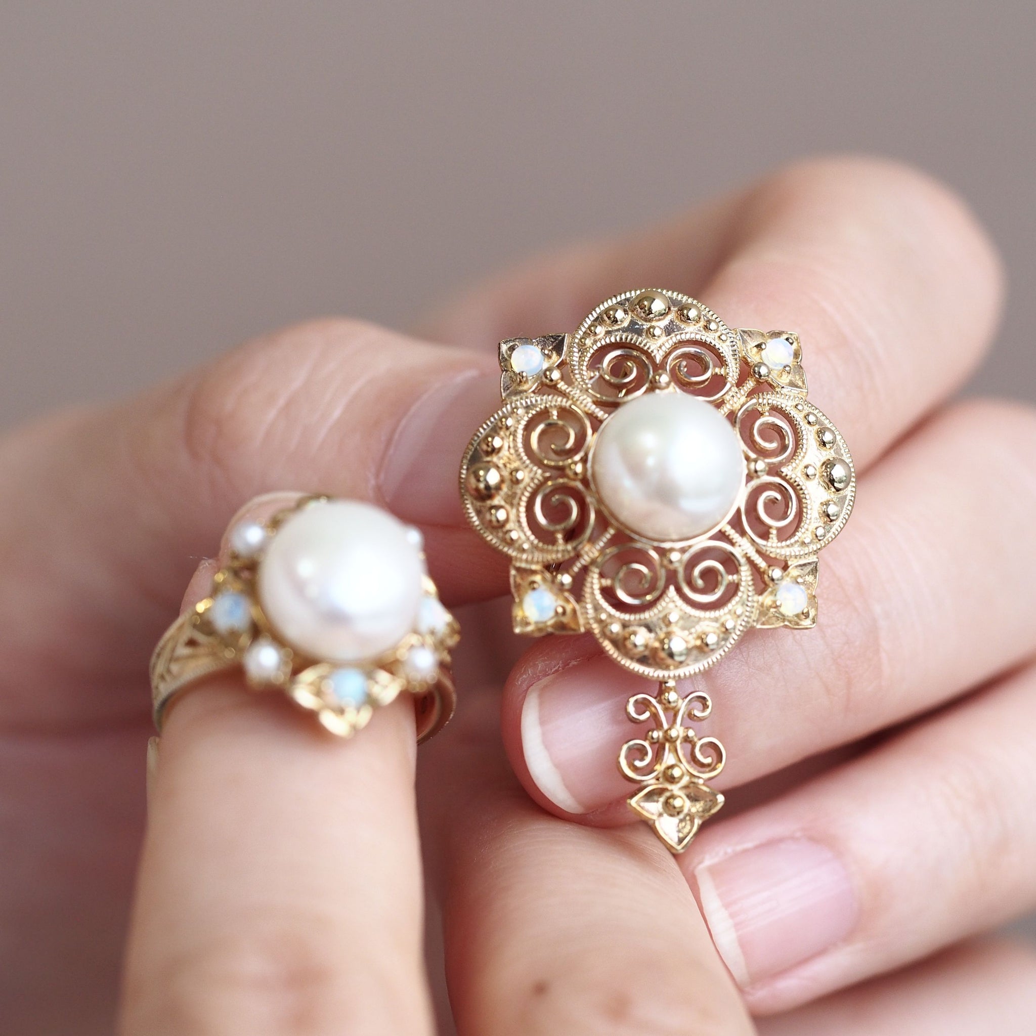 未使用品 碌山 天然ムーンストーン オパール シルバー ブローチ 未使用