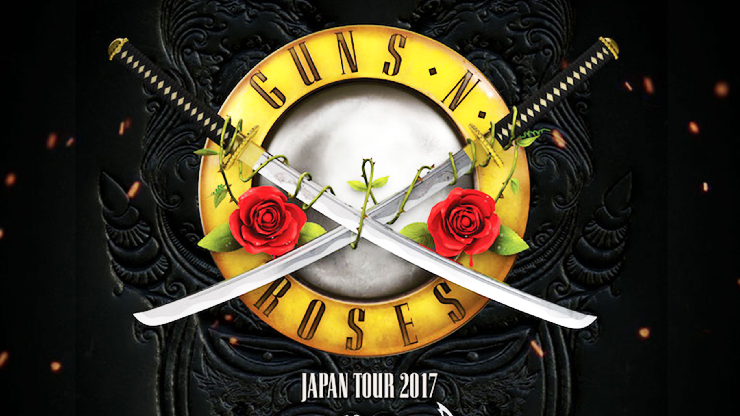 GUNS N GUNS N' ROSES ガンズアンドローゼズ 埼玉限定リトグラフ ROSES