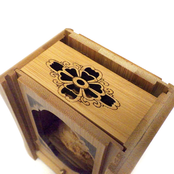 地蔵菩薩立像【極小】#399 厨子入り ◇白檀 木彫 仏像 地蔵菩薩立像