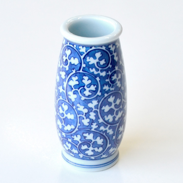 楽天市場】【お買い得品】【仏具】「染付唐草濃 線香立」源右衛門窯