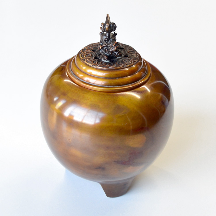 楽天市場】【お買い得品】【香炉】「本焼朱銅色 夏目型」高岡銅器［能