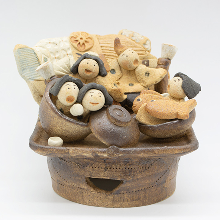 楽天市場】滝上真由美作 おもしろびな お膳 陶人形作家 陶器 素朴