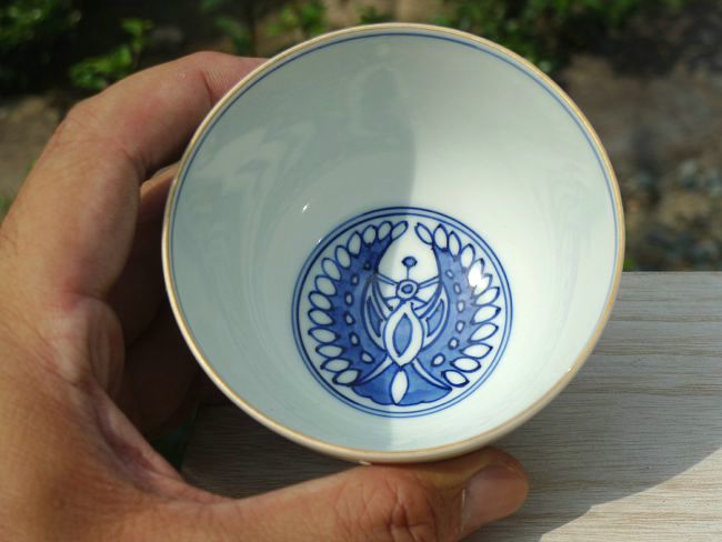 染付鳳凰汲出碗 - 京焼清水焼 松韻堂