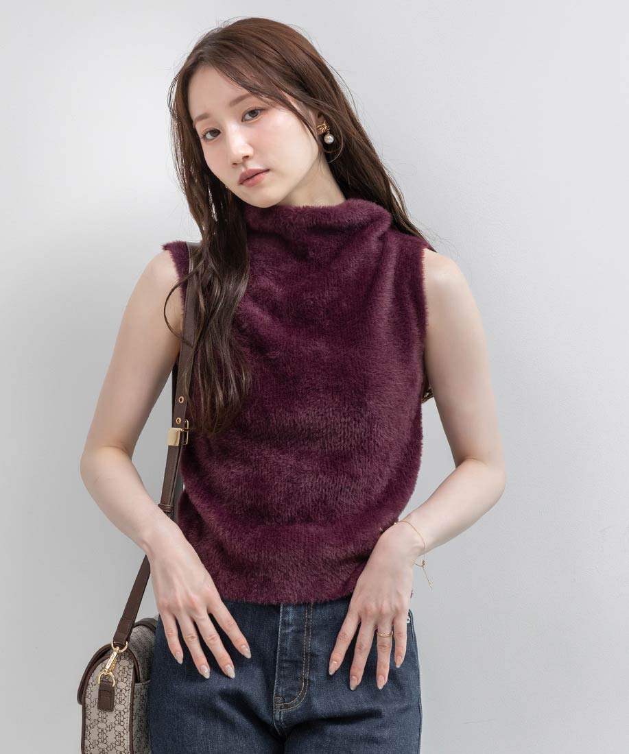 SALE】ハイネックフェザータンクトップニットRANDA公式サイト