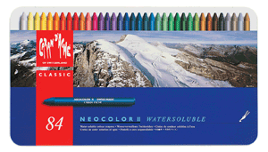 Caran d'Ache Classic Neocolor II Metal Box of 84 | Rex Art Supplies