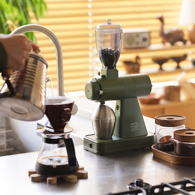 Kalita NEXT G コーヒーグラインダー スモーキーブルー レビュー】粉が