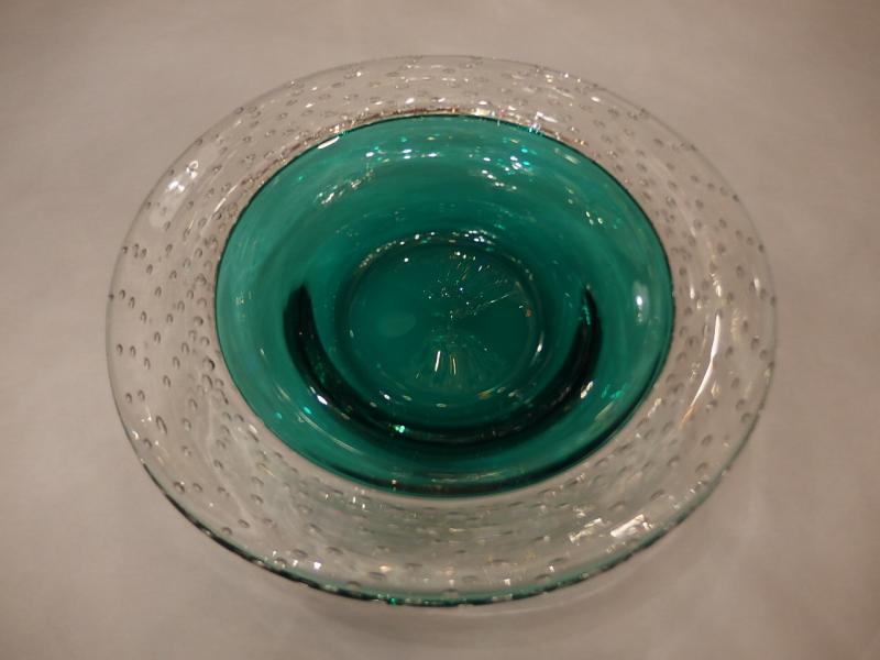 イタリアムラノガラスオブジェ ヴィンテージ アートガラス 気泡入り