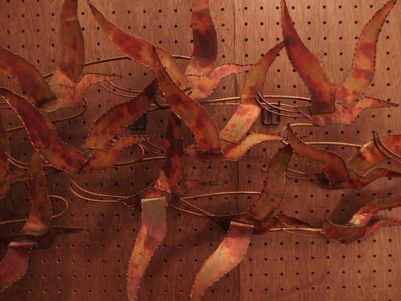 ミッドセンチュリー壁掛け鏡 ウォールデコ 鳥の群 USM 1404