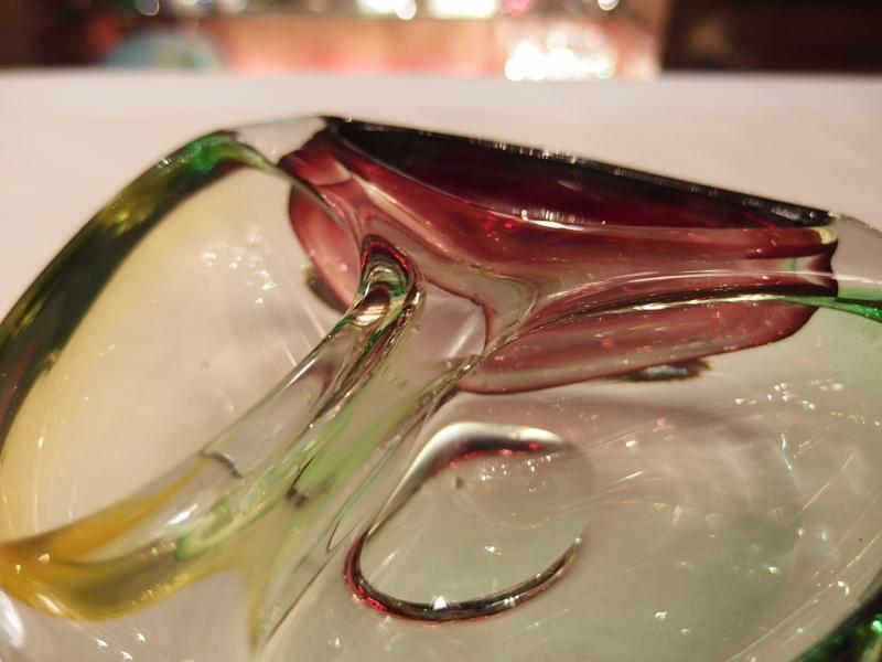 イタリアムラノガラスオブジェ ヴィンテージアートガラス灰皿 マルチ